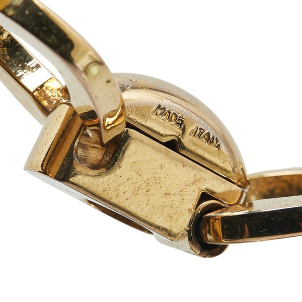 サルヴァトーレフェラガモ ガンチーニ バングル ゴールド ブラック メッキ レザー レディース Salvatore Ferragamo 【中古】