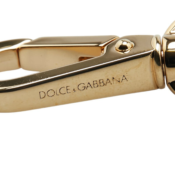 ドルチェアンドガッバーナ キーホルダー キーリング BI1386 イエロー マルチカラー ラバー メッキ レディース DOLCE&GABBANA 【中古】