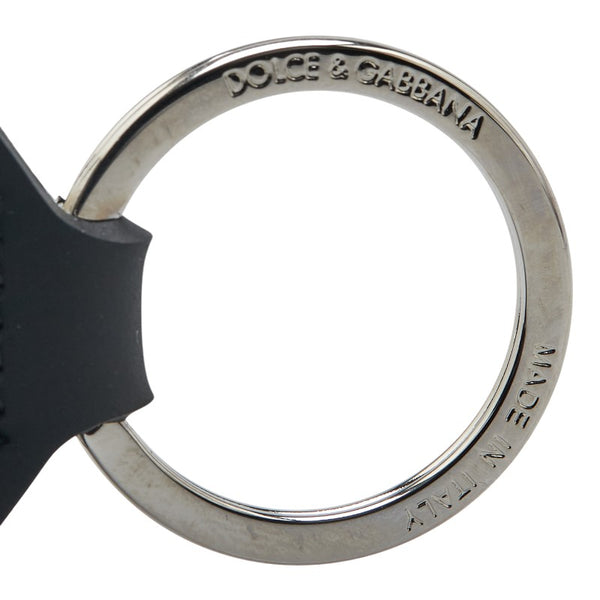 ドルチェアンドガッバーナ キーホルダー BP2500 ホワイト グリーン キャンバス レザー メンズ DOLCE&GABBANA 【中古】