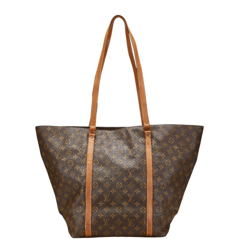 ルイ ヴィトン モノグラム サックショッピングGM トートバッグ M51110 ブラウン PVC レザー レディース LOUIS VUITTON 【中古】