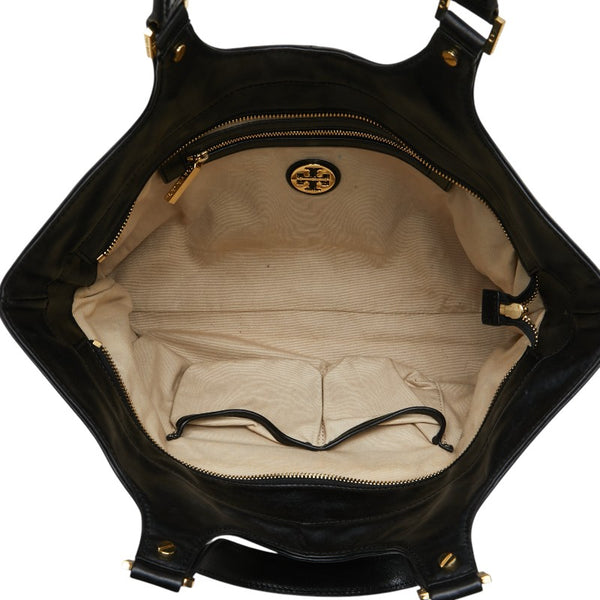 トリーバーチ トートバッグ ハンドバッグ ブラック レザー レディース Tory Burch 【中古】