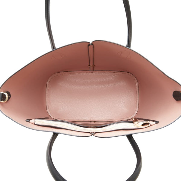 ケイトスペード ロゴ ハンドバッグ ショルダーバッグ 2WAY ブラック ピンク レザー レディース Kate Spade 【中古】