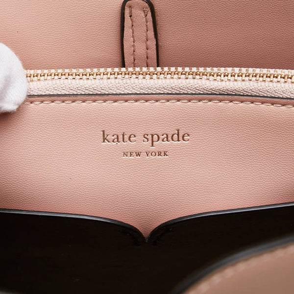 ケイトスペード ロゴ ハンドバッグ ショルダーバッグ 2WAY ブラック ピンク レザー レディース Kate Spade 【中古】
