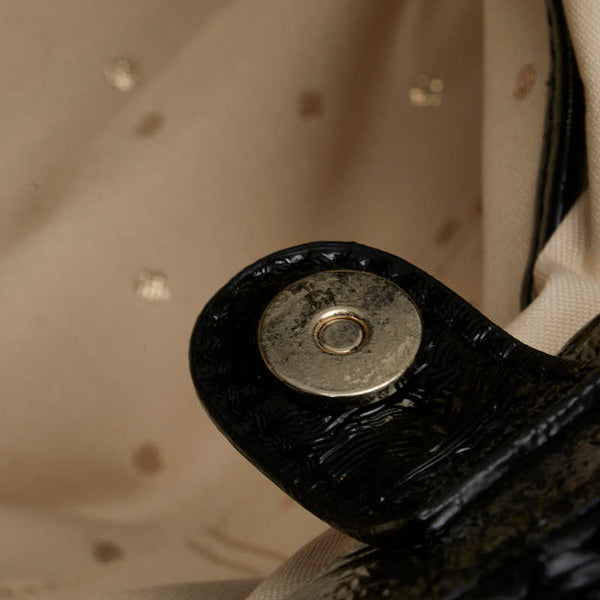 ケイトスペード リボン トートバッグ ハンドバッグ ベージュ ブラック ストロー レディース Kate Spade 【中古】