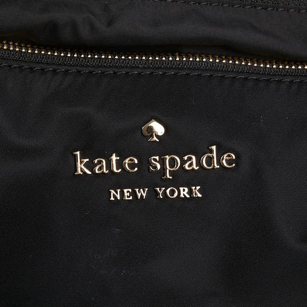 ケイトスペード ロゴ トートバッグ ハンドバッグ ブラック ナイロン レザー レディース Kate Spade 【中古】