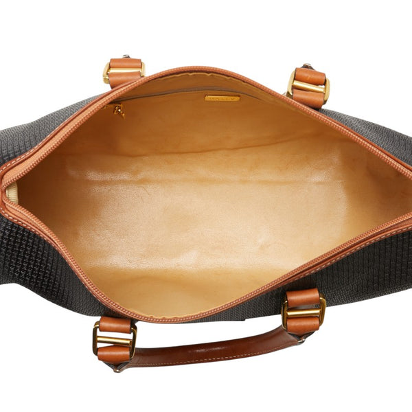 バリー ロゴ ハンドバッグ ブラウン PVC レザー レディース BALLY 【中古】
