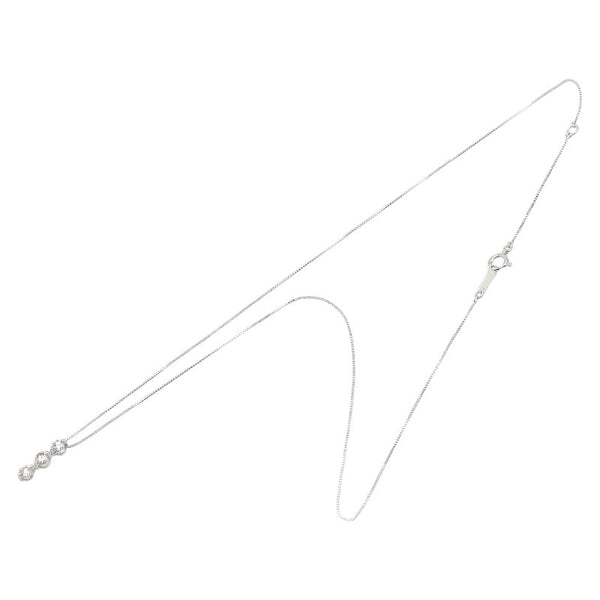 Pt900 プラチナ Pt850 プラチナ ダイヤ0.30ct 3P ダイヤ ペンダントネックレス レディース 【中古】