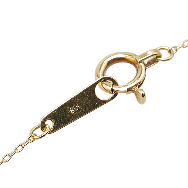 K18YG イエローゴールド ダイヤ0.11ct ネックレス レディース 【中古】