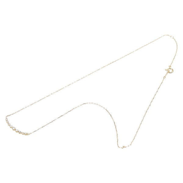 オンワード K18YG イエローゴールド ダイヤ0.23ct ネックレス レディース ONWARD 【中古】