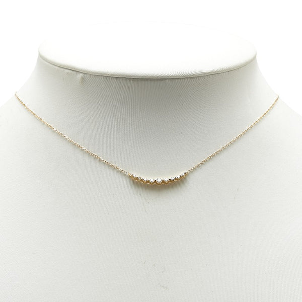 オンワード K18YG イエローゴールド ダイヤ0.23ct ネックレス レディース ONWARD 【中古】