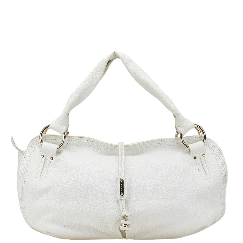 セリーヌ ビタースウィート ハンドバッグ ホワイト レザー レディース CELINE 【中古】