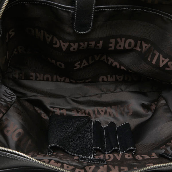 サルヴァトーレフェラガモ ビジネスバッグ ブラック レザー メンズ Salvatore Ferragamo 【中古】