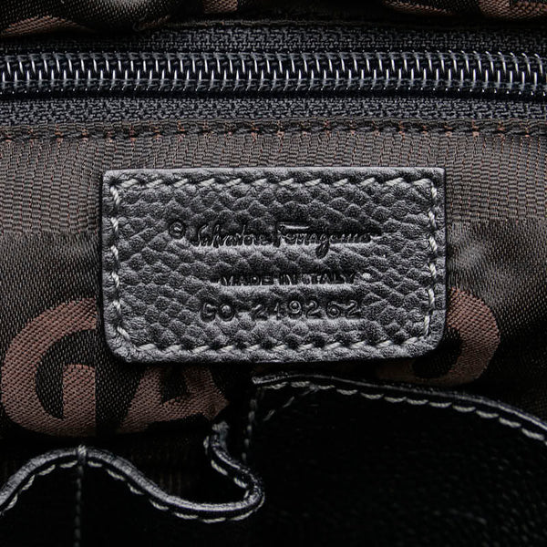 サルヴァトーレフェラガモ ビジネスバッグ ブラック レザー メンズ Salvatore Ferragamo 【中古】