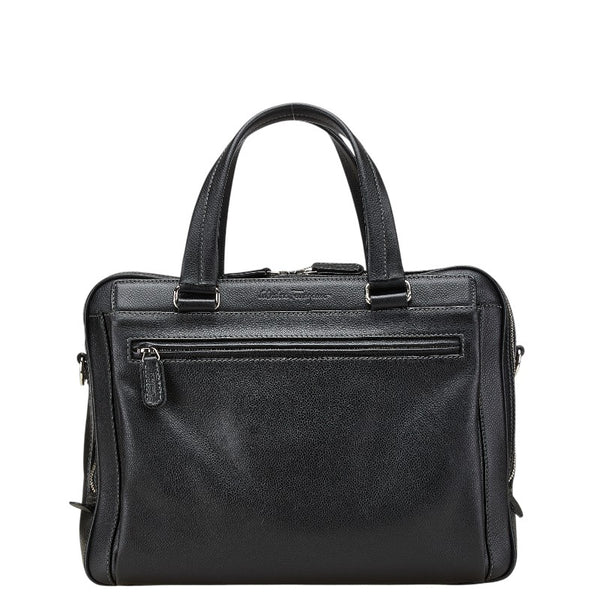 サルヴァトーレフェラガモ ビジネスバッグ ブラック レザー メンズ Salvatore Ferragamo 【中古】