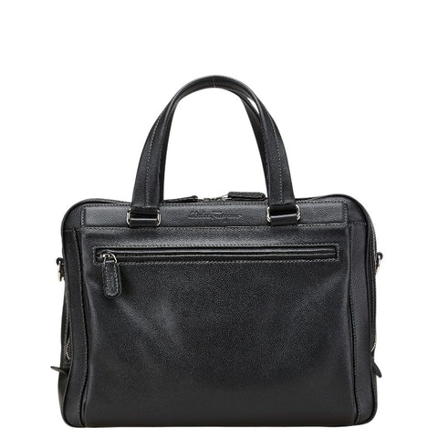 サルヴァトーレフェラガモ ビジネスバッグ ブラック レザー メンズ Salvatore Ferragamo 【中古】