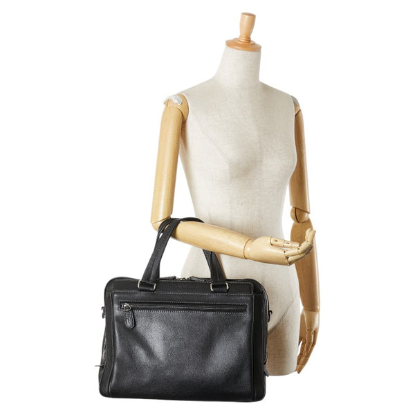 サルヴァトーレフェラガモ ビジネスバッグ ブラック レザー メンズ Salvatore Ferragamo 【中古】