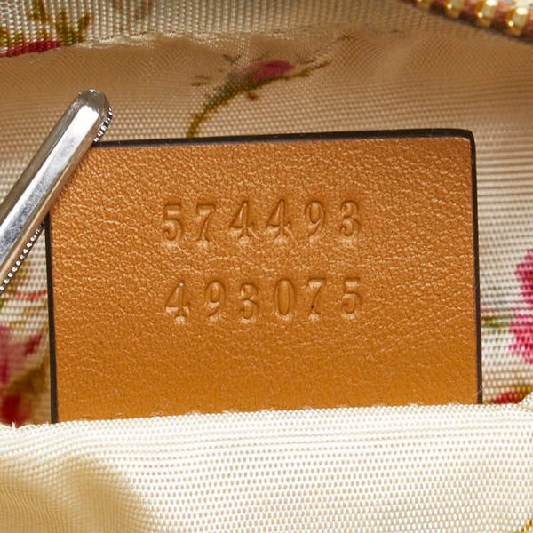グッチ GGマーモント 斜め掛け ショルダーバッグ 574493 ベージュ ラフィア パイソン レディース GUCCI 【中古】