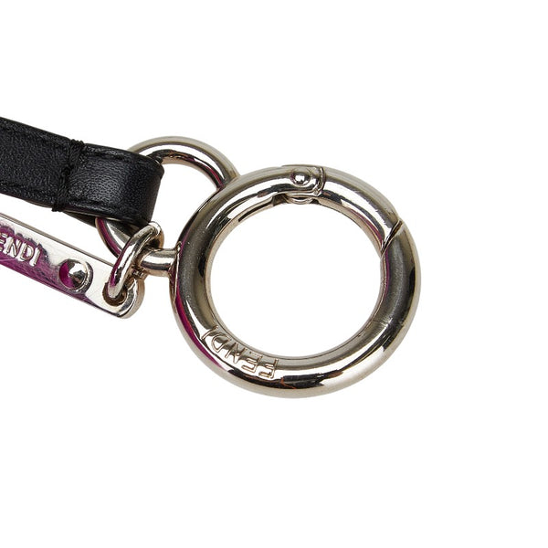 フェンディ バッグバグズ モンスター バッグチャーム キーホルダー パープル マルチカラー ファー レザー レディース FENDI 【中古】