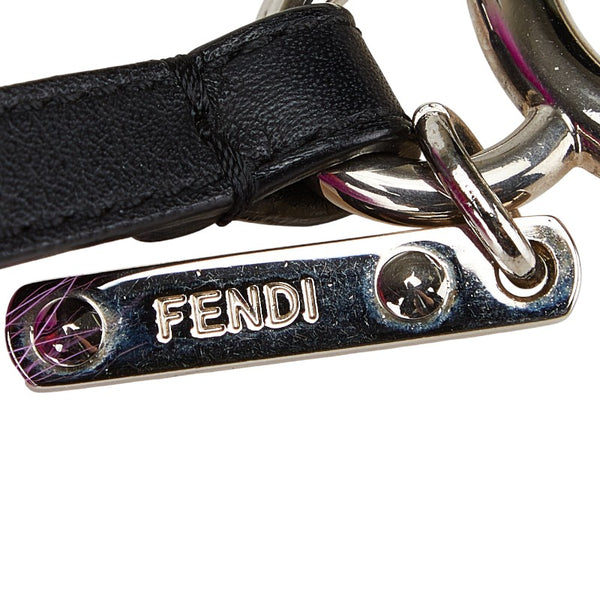 フェンディ バッグバグズ モンスター バッグチャーム キーホルダー パープル マルチカラー ファー レザー レディース FENDI 【中古】