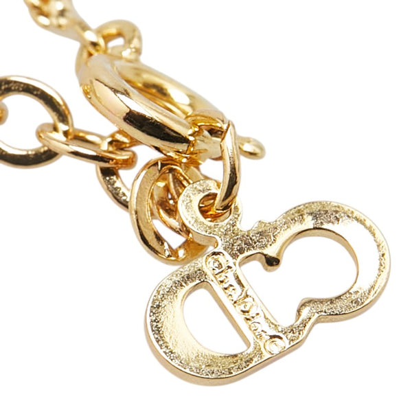 ディオール CDロゴ ラウンド サークル ネックレス ゴールド メッキ レディース Dior 【中古】