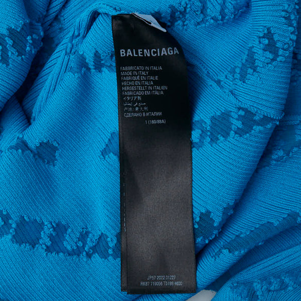 バレンシアガ タートルネック オーバーサイズセーター サイズ：L 719056 ライトブルー レーヨン ナイロン レディース BALENCIAGA 【中古】