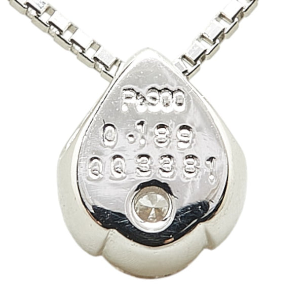 Pt900 プラチナ Pt850 プラチナ ダイヤ0.189ct ベネチアンチェーン ネックレス レディース 【中古】