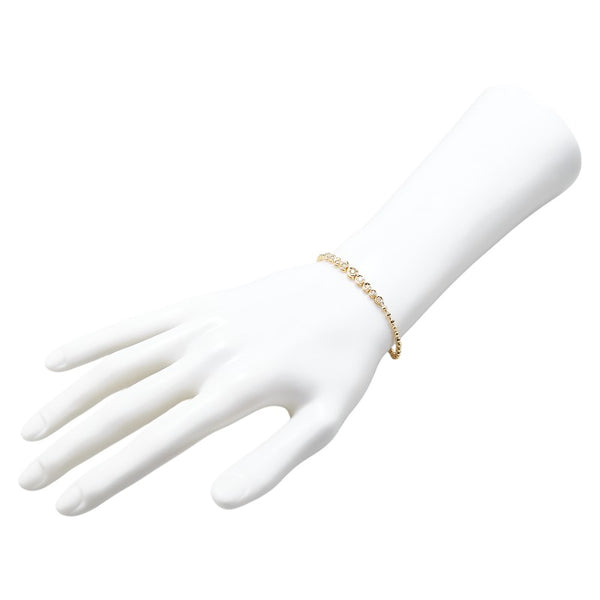 K18YG イエローゴールド ダイヤ0.30ct ブレスレット レディース 【中古】