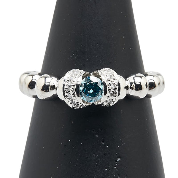 Pt900 プラチナ ダイヤ0.21ct ダイヤ0.07ct リング 指輪 レディース 13号 【中古】