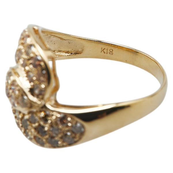 K18YG イエローゴールド ダイヤ1.00ct リング 指輪 レディース 11号 【中古】