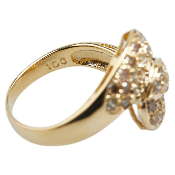 K18YG イエローゴールド ダイヤ1.00ct リング 指輪 レディース 11号 【中古】