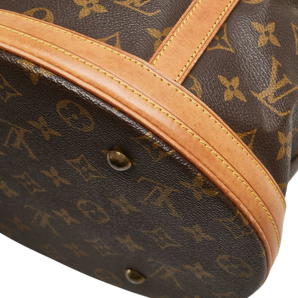ルイ ヴィトン モノグラム バケットGM トートバッグ ショルダーバッグ M42236 ブラウン PVC レザー レディース LOUIS VUITTON 【中古】