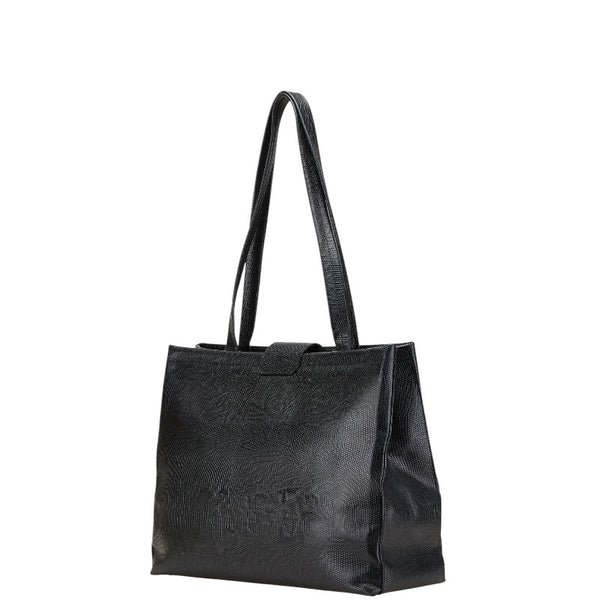 サルヴァトーレフェラガモ ヴァラ トートバッグ ハンドバッグ ブラック PVC レザー レディース Salvatore Ferragamo 【中古】