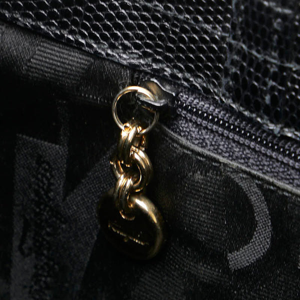 サルヴァトーレフェラガモ ヴァラ トートバッグ ハンドバッグ ブラック PVC レザー レディース Salvatore Ferragamo 【中古】