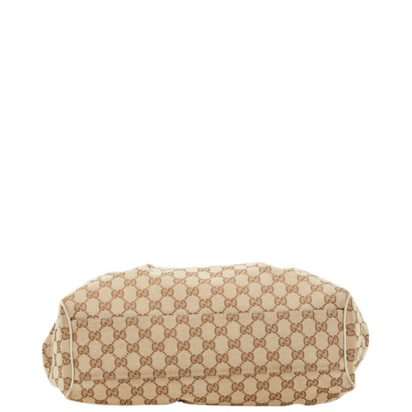 グッチ GGキャンバス スーキー ハンドバッグ 211944 ベージュ ホワイト キャンバス レザー レディース GUCCI 【中古】