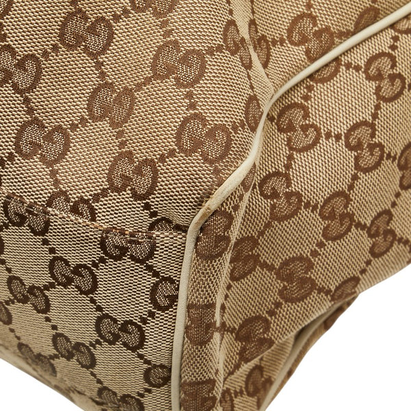 グッチ GGキャンバス スーキー ハンドバッグ 211944 ベージュ ホワイト キャンバス レザー レディース GUCCI 【中古】