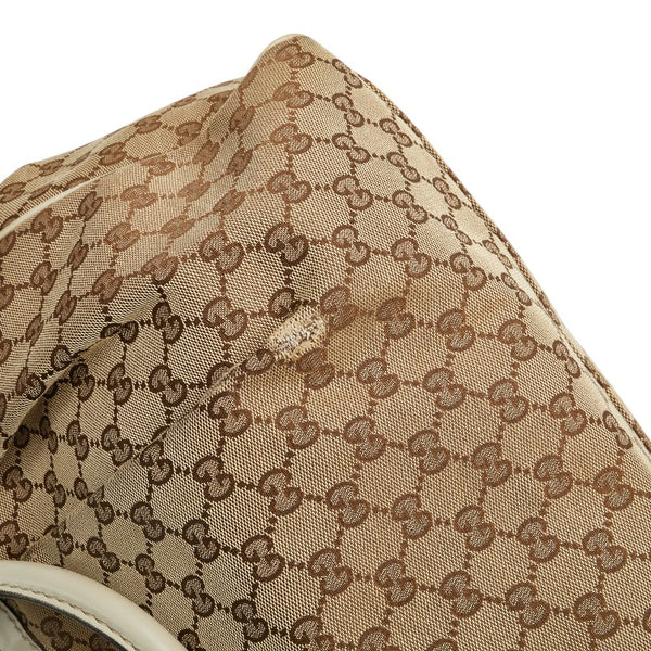 グッチ GGキャンバス スーキー ハンドバッグ 211944 ベージュ ホワイト キャンバス レザー レディース GUCCI 【中古】