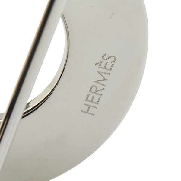 エルメス シェーヌダンクル バックル オレンジ シルバー メタル レディース HERMES 【中古】