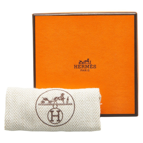 エルメス シェーヌダンクル バックル オレンジ シルバー メタル レディース HERMES 【中古】