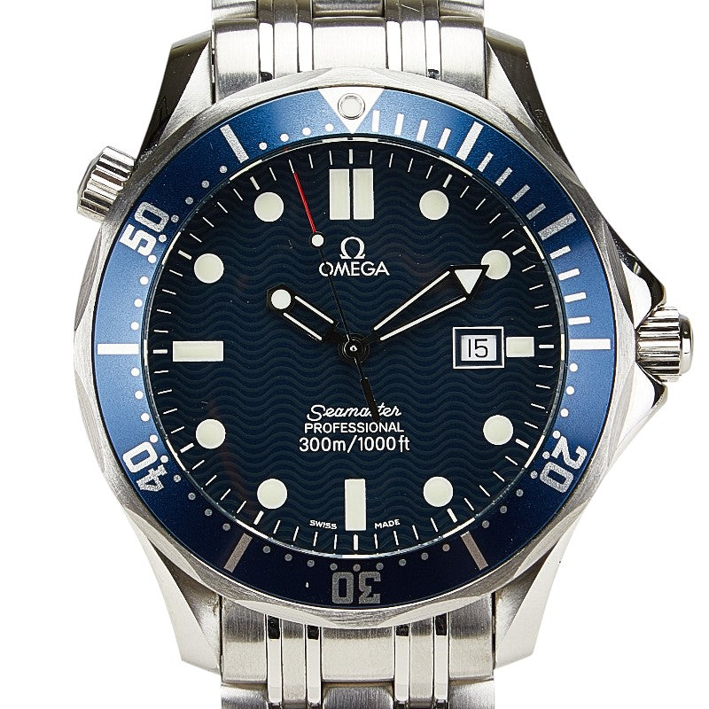 オメガ シーマスター300 プロフェッショナル 腕時計 2541.80 クオーツ ネイビー文字盤 ステンレススチール メンズ OMEGA 【中古】