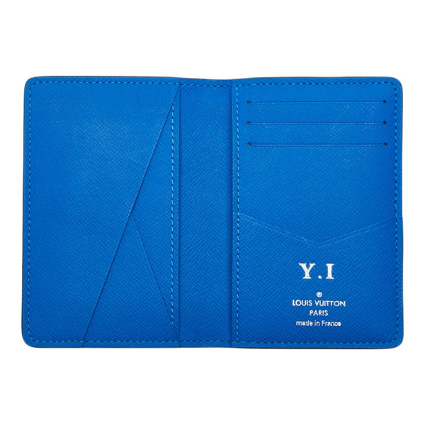 ルイ ヴィトン タイガ オーガナイザー ドゥ ポッシュ カードケース M63329 ノワール ブラック ブルー レザー メンズ LOUIS VUITTON 【中古】