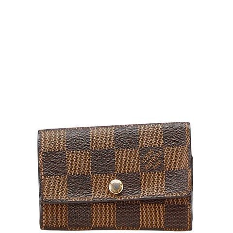 ルイ ヴィトン ダミエ ミュルティクレ6 キーケース N62630 ブラウン PVC レザー レディース LOUIS VUITTON 【中古】