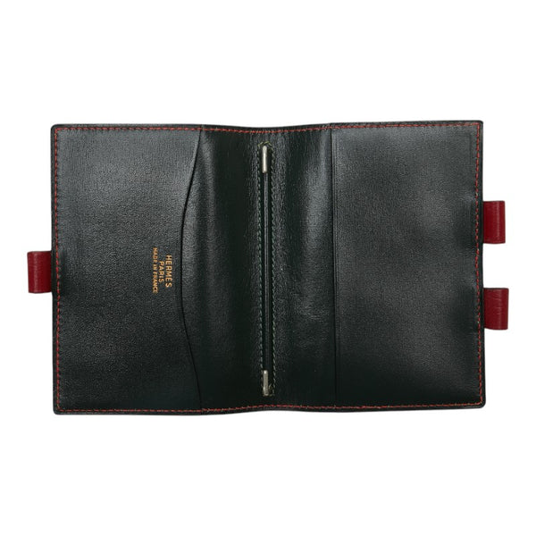 エルメス アジェンダPM 手帳カバー レッド ボックスカーフ レディース HERMES 【中古】