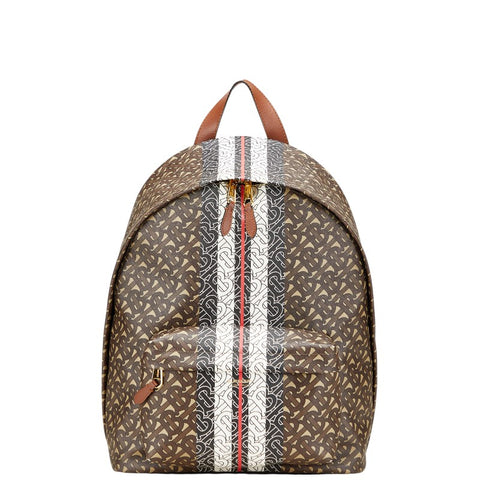 バーバリー TBモノグラム リュック バックパック ブラウン PVC レザー レディース BURBERRY 【中古】
