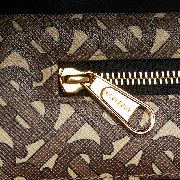 バーバリー TBモノグラム リュック バックパック ブラウン PVC レザー レディース BURBERRY 【中古】