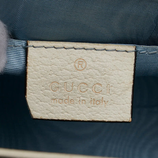 グッチ シルヴィ ビー 蜂 スター 星 ミニ ハンドバッグ ショルダーバッグ 2WAY 470270 ホワイト ゴールド レザー レディース GUCCI 【中古】