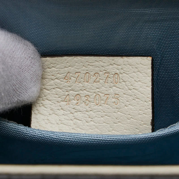 グッチ シルヴィ ビー 蜂 スター 星 ミニ ハンドバッグ ショルダーバッグ 2WAY 470270 ホワイト ゴールド レザー レディース GUCCI 【中古】