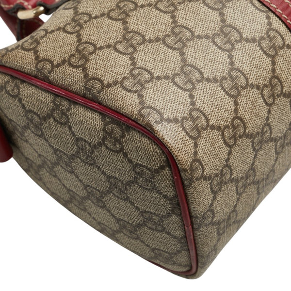 グッチ GGスプリーム ハンドバッグ ミニボストンバッグ 207943 ベージュ レッド PVC レザー レディース GUCCI 【中古】