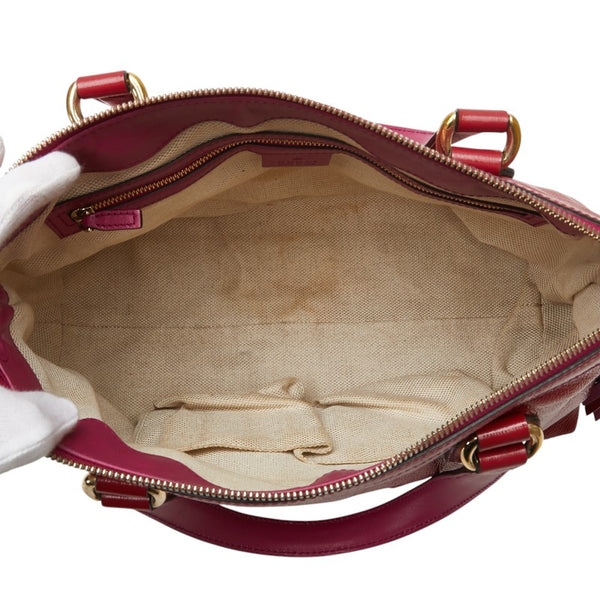 グッチ ソーホー インターロッキングG ハンドバッグ ショルダーバッグ 2WAY 308362 ピンク レザー レディース GUCCI 【中古】