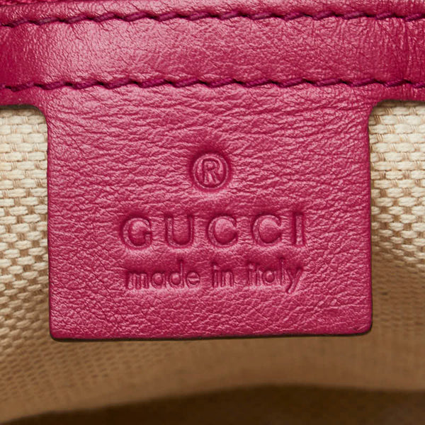 グッチ ソーホー インターロッキングG ハンドバッグ ショルダーバッグ 2WAY 308362 レッド レザー レディース GUCCI 【中古】