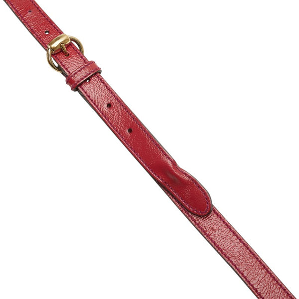 グッチ ソーホー インターロッキングG ハンドバッグ ショルダーバッグ 2WAY 308362 レッド レザー レディース GUCCI 【中古】
